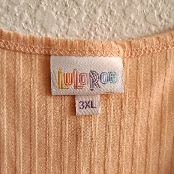 NEW LuLaRoe Peach Ribbed Maxi Dress B24 - Picture 8 of 11